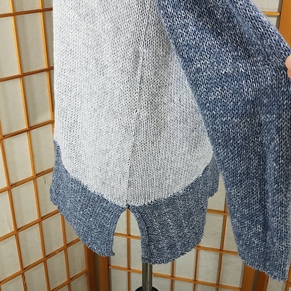 Chico's asymmetrical blue color block sweater - Picture 4 of 8